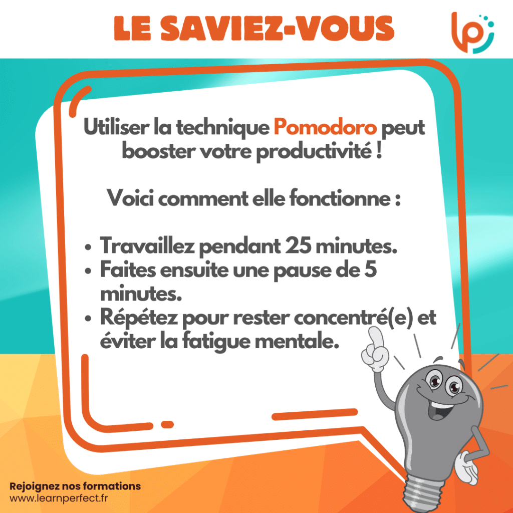 Utiliser la technique Pomodoro peut booster votre productivité ! 