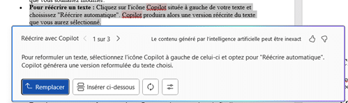Pour réécrire un texte