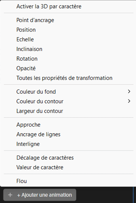 animation de formes et de textes dynamiques