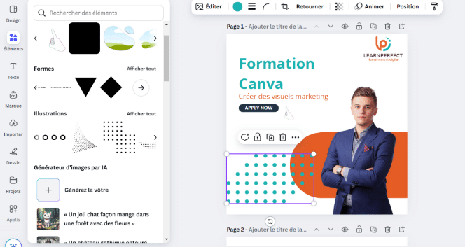 inserer des éléments graphiques