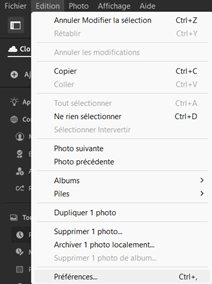 configurer lightroom 1