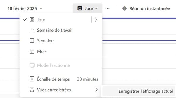 Enregistrer ma vue du calendrier