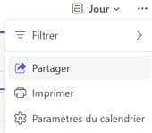 Comment partager le calendrier Teams